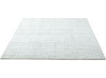 Teppich THEKO "Boston UNI", silber (silberfarben), B:140cm H:13mm L:200cm, Viskose, Teppiche, Teppich, Handwebteppich, meliert, weiche Qualität, 60% Viskose, handgewebt