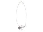 Kette mit Anhänger "Mila", Damen, Gr. onesize, Metall, silber, COLLEZIONE ALESSANDRO, Basic, Halsketten, Kette mit Herz und Schlüsselanhänger