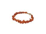 Armband FIRETTI "Schmuck Geschenk Steinarmband", rot (gelbgoldfarben, orangerot, orangerot), Armbänder, Damen, 20cm, Messing, Armband, Made in Germany - mit Granat, Karneol oder Rosenquarz