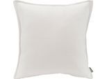 Dekokissen H.O.C.K. "Mali", weiß (weiß, ecru, unifarben), B:45cm H:10cm L:45cm, Polyester, Dekokissen_Sitzkissen_Kissenhüllen, einfarbig, Kissenhülle mit Füllung, 1 Stück