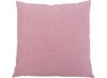 Dekokissen GÖZZE "Milano", rosa (altrosa, unifarben), B:50cm L:50cm, Polyester, Dekokissen_Sitzkissen_Kissenhüllen, mit Reißverschluss, Kissenhüle ohne Füllung, 2 Stück