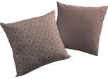 Dekokissen ADAM "Urban Cactus", braun (kaffee, gemustert), B:40cm L:40cm, Baumwolle, Dekokissen_Sitzkissen_Kissenhüllen, zertifizierter Bio-Baumwolle, Wendekissenhülle ohne Füllung, 1 Stück
