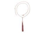 Lange Kette "Frieda", Damen, Gr. onesize, Metall, rosa (rosegold), COLLEZIONE ALESSANDRO, Basic, Halsketten, mit Quaste aus echt Leder