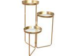 Blumentisch INOSIGN, gold (goldfarben, goldfarben, spiegelglas, 71), B:53cm H:71cm T:49cm, Tische, Blumentisch