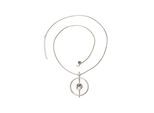 Lange Kette "Kim", Damen, Gr. onesize, Metall, silber, COLLEZIONE ALESSANDRO, Basic, Halsketten, mit rundem Anhänger