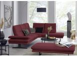 Ecksofa W.SCHILLIG "broadway, Designsofa, toller Sitzkomfort, zeitlos, elegant, L-Form", rot (burgundy z69), B:284cm H:94cm T:224cm, Longlife Xtra-Leder Z69: Das feinnarbige, gedeckte Softleder Z69 besticht durch seine außergewöhnliche Weichheit im trendigen »Vintage-Look«, Hautstärke 0, 9 - 1, 1 mm, Sofas, Ecksofa, Sitztiefenverstellung, Kopfteil- & Seitenteilverstellung, Breite 284cm