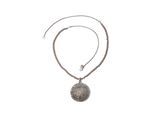 Lange Kette "Vicky", Damen, Gr. onesize, Metall, silber, COLLEZIONE ALESSANDRO, Basic, Halsketten, ziselierter und bombierter Anhänger