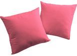 Dekokissen ADAM "Uni Collection", pink (pink, unifarben), B:40cm L:40cm, Baumwolle, Dekokissen_Sitzkissen_Kissenhüllen, aus zertifizierter Bio-Baumwolle, Kissenhülle ohne Füllung, 1 Stück