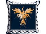 Dekokissen QUEENCE "»Phoenix«", bunt (bunt, bedruckt), B:40cm L:40cm, Polyester, Dekokissen_Sitzkissen_Kissenhüllen, Kissenhülle ohne Füllung, 1 Stück