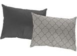Dekokissen ADAM "Indian Cortezada", schwarz (schwarz, gemustert), B:60cm L:40cm, Baumwolle, Dekokissen_Sitzkissen_Kissenhüllen, mit Ornamenten, Wendekissenhülle ohne Füllung, 1 Stück