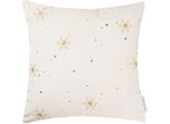 Dekokissen TOM TAILOR HOME "Sparkling Stars" Gr. 1, weiß (wollweiß, weiß, sterne), B:38cm L:38cm, Polyester, Dekokissen_Sitzkissen_Kissenhüllen, Kissenhülle ohne Füllung, 1 Stück