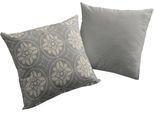 Dekokissen ADAM "Romantic Puligny A Light", grau (dunkelgrau, ornamente), B:60cm L:40cm, Baumwolle, Dekokissen_Sitzkissen_Kissenhüllen, mit großen Ornamenten, Wendekissenhülle ohne Füllung, 1 Stück
