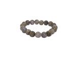 Armband FIRETTI "Schmuck Geschenk Armschmuck Armkette Edelstein Farbstein Labradorit", grau (grau, grau), Armbänder, Damen, 20cm, Silikon Stein, Silikon, Stein, Armband, Made in Germany - mit Labradorit