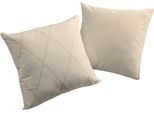 Dekokissen ADAM "Casket Valdelana", beige (naturweiß, gemustert), B:50cm L:50cm, Baumwolle, Dekokissen_Sitzkissen_Kissenhüllen, mit Rautenmuster, Wendekissenhülle ohne Füllung, 1 Stück