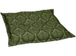 Hockerauflage GO-DE, grün, B:50cm H:7cm T:50cm, Baumwolle, Polyester, Polyurethan, Polsterauflagen, Maße ca.: 50 cm x 50 cm x 7 cm