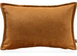 Dekokissen H.O.C.K. "Bonanza", gold (goldfarben, unifarben), B:60 H:10 L:40, Obermaterial: 100% Polyester. Füllung: 100% Polyester, Dekokissen_Sitzkissen_Kissenhüllen, leicht schimmernd, inkl. Füllung, Bezug mit Reißverschluss abnehmbar