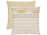 Dekokissen APELT "3964" Gr. 1, beige (natur, beige, gemustert), B:45cm L:45cm, Baumwolle, Polyester, Dekokissen_Sitzkissen_Kissenhüllen, Wendekissenhülle mit Füllung, 1 Stück