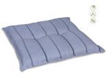 Hockerauflage GO-DE "Hockerauflage", blau, B:50cm H:50cm T:48cm, Olefin (Polypropylen), Polsterauflagen, Olefin