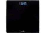 Personenwaage WENKO, schwarz, B:31,2cm H:2,2cm T:28cm, Glas, Kunststoff, Personenwaagen, digitale Körperwaage mit LCD-Display