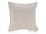Dekokissen H.O.C.K. "Manhattan", beige (beige, bedruckt), B:45cm L:45cm, Polyester, Dekokissen_Sitzkissen_Kissenhüllen, 45x45 cm, Kissenhülle mit Füllung, 1 Stück