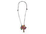 Lange Kette "Grace", Damen, Gr. onesize, Holz, bunt (mehrfarbig), COLLEZIONE ALESSANDRO, Basic, Halsketten, filigran gearbeitet