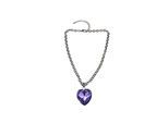 Kette mit Anhänger ALLGÄU REBELL "Rosalind", Damen, Gr. onesize, Metall, lila (violett), Basic, Halsketten, mit Herzanhänger