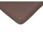 Spannbettlaken CASATEX "Jerry", braun, 1 Stk., Jersey, 140-160x190-200 30cm, Jersey, Obermaterial: 100% Baumwolle, Bettlaken, Spannbettlaken, komfortables Überziehen durch hohe Elastizität
