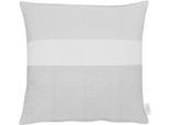 Dekokissen APELT "Rayon" Gr. 1, grau (grau, gemustert), B:48cm L:48cm, Polyester, Dekokissen_Sitzkissen_Kissenhüllen, Kissenhülle ohne Füllung, 1 Stück