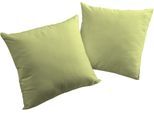 Dekokissen ADAM "Uni Collection", grün (hellgrün, unifarben), B:40cm L:40cm, Baumwolle, Dekokissen_Sitzkissen_Kissenhüllen, im Uni Design, Kissenhülle ohne Füllung, 1 Stück