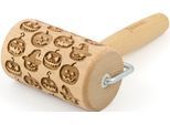 Teigroller FOLKROLL "3D-Motiv-Teigrolle", braun, L:9,5cm, Massivholz, Teigroller, Halloween