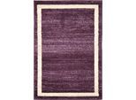 Teppich "Good Times, LAGERRÄUMUNG", lila (violett, elfenbeinfarben), B:66cm H:13mm L:91cm, Polypropylen (PP), MYFLAIR MÖBEL & ACCESSOIRES, Teppiche, Teppich, Kurzflor, gewebt, melierte Optik, mit Bordüre