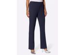 Schlupfhose CLASSIC BASICS, Damen, Gr. 24, Kurzgrößen, blau (marine), 95% Polyester, 5% Elasthan, unifarben, lang, Hosen Schlupfhose
