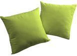 Dekokissen WIRTH "Newbury" Gr. 2, grün (grün, unifarben), B:50cm L:50cm, Baumwolle, Polyester, Dekokissen_Sitzkissen_Kissenhüllen, Kissenhülle ohne Füllung, 2 Stück