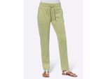 Schlupfhose CLASSIC BASICS, Damen, Gr. 24, Kurzgrößen, grün (lindgrün), 95% Polyester, 5% Elasthan, unifarben, lang, Hosen Schlupfhose
