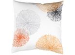 Dekokissen HOME WOHNIDEEN "SCOPPIO" Gr. 2, orange (orange, bedruckt), B:50cm L:50cm, Polyester, Dekokissen_Sitzkissen_Kissenhüllen, Kissenhülle mit Füllung
