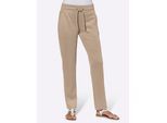 Schlupfhose CLASSIC BASICS, Damen, Gr. 24, Kurzgrößen, beige, 95% Polyester, 5% Elasthan, unifarben, lang, Hosen Schlupfhose
