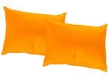 Dekokissen WIRTH "Janine" Gr. 2, orange (orange, gemustert unifarben), B:50cm L:50cm, Polyester, Dekokissen_Sitzkissen_Kissenhüllen, Kissenhülle ohne Füllung, 2 Stück