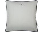 Dekokissen TOM TAILOR HOME "Dove Signature" Gr. 1, grau (grau, hellgrau, unifarben), B:40cm H:0,5cm L:40cm, Baumwolle, Polyester, Dekokissen_Sitzkissen_Kissenhüllen, mit Paspel, Kissenhülle ohne Füllung, 1 Stück