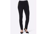 Webhose CLASSIC BASICS, Damen, Gr. 24, Kurzgrößen, schwarz, 72% Viskose, 25% Polyamid, 3% Elasthan, unifarben, lang, Hosen