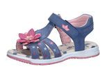 Sandale LICO "Sandale Manja V", Mädchen, Gr. 29, blau, Leder, Schuhe Sandale