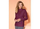Stehkragenpullover CLASSIC BASICS "Pullover", Damen, Gr. 40, lila (beere), 100% Polyacryl, unifarben, Pullover Stehkragenpullover
