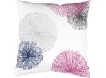 Dekokissen HOME WOHNIDEEN "SCOPPIO" Gr. 2, lila (beere, bedruckt), B:50cm L:50cm, Polyester, Dekokissen_Sitzkissen_Kissenhüllen, Kissenhülle mit Füllung, 1 Stück