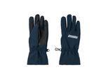 Winter-Arbeitshandschuhe NAME IT "NKNALFA GLOVE7 FO NOOS", Baby, Gr. 7, blau (schwarz sapphire), Strick, Kunstfaser, bedruckt, casual, Handschuhe