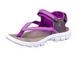 Sandale LICO "Sandale Lagos V", Damen, Gr. 42, lila, Synthetik, Schuhe Outdoorsandale Sandale Zehenstegsandale
