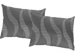 Dekokissen WIRTH "LUPARA" Gr. 2, grau (grau, gemustert), B:50cm L:50cm, Baumwolle, Polyester, Dekokissen_Sitzkissen_Kissenhüllen, Kissenhülle ohne Füllung, 2 Stück