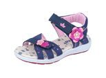 Sandale LICO "Sandale Cassandra V", Mädchen, Gr. 28, blau, Leder, Schuhe Sandale