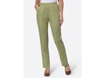 Jerseyhose CLASSIC BASICS, Damen, Gr. 24, Kurzgrößen, grün (schilf), 100% Polyester, unifarben, lang, Hosen Jerseyhose