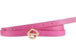 Hüftgürtel LASCANA "Hosengürtel", Damen, Gr. 90, pink, Lederimitat, kontrastfarbene Details, unifarben, Gürtel Hüftgürtel, schmale und modische Form, Gürtel, Jeansgürtel