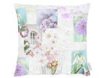 Dekokissen APELT "6722", bunt (lavendel, rosa, blau, bedruckt), B:40cm L:40cm, Obermaterial: 70% Polyester, 30% Baumwolle, Dekokissen_Sitzkissen_Kissenhüllen