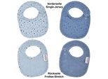 Lätzchen WÖRNER "Wal blau Druckknopflatz 22x29 cm", Baby, blau, Baumwolle, Materialmix, Lätzchen
